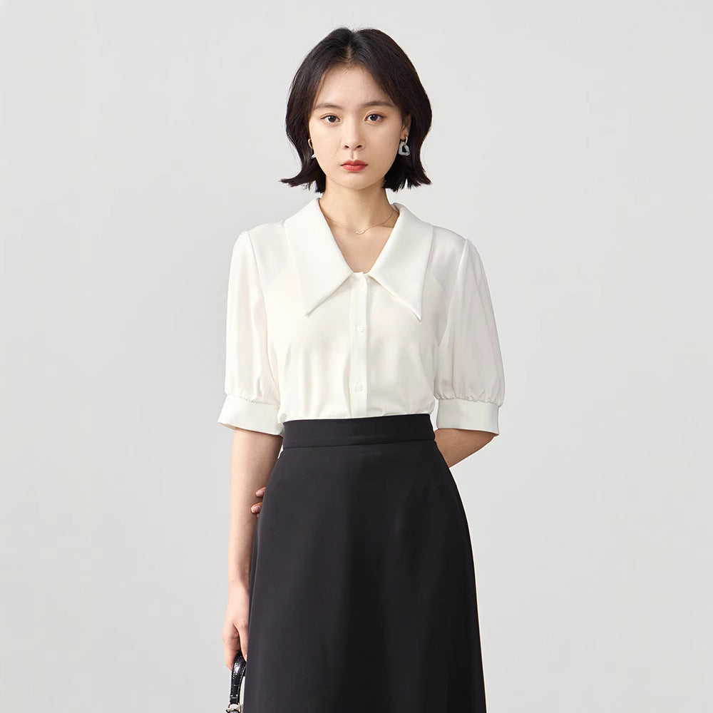 Short-sleeved Shirt Women's Design Loose Shirt Commuting To Work