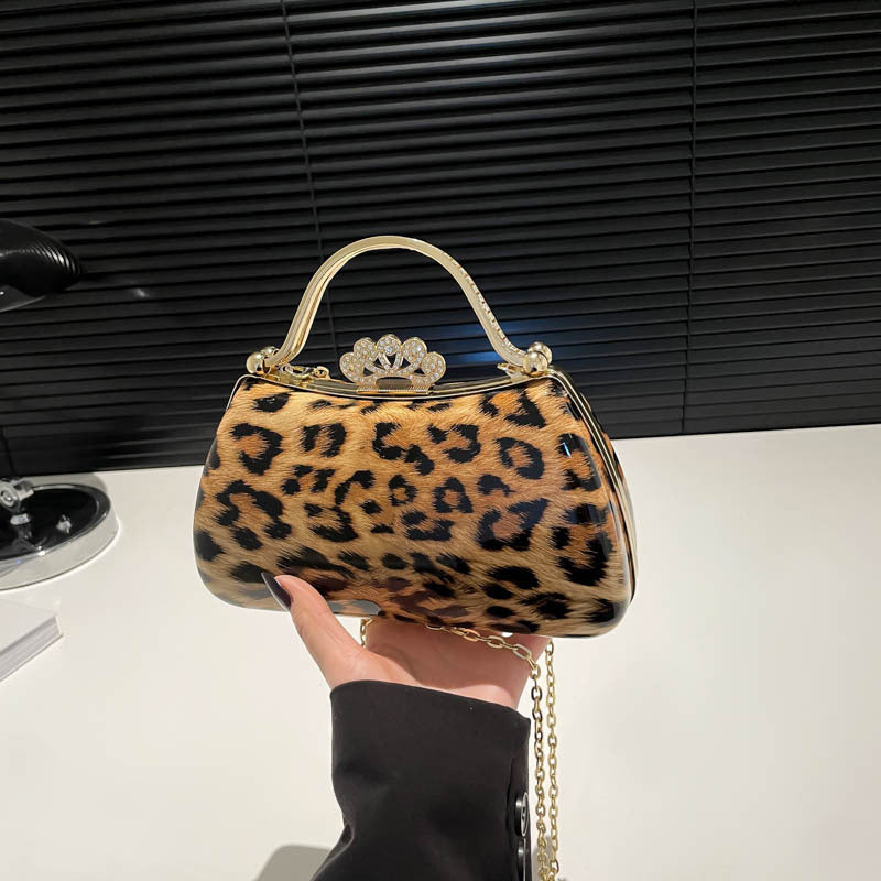 Leopard Print Fashion Retro Crossbody Bag For Women