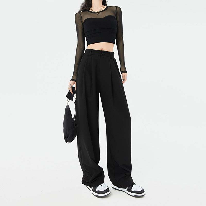 Hot Girl Fashionable Wide Leg Pants Women