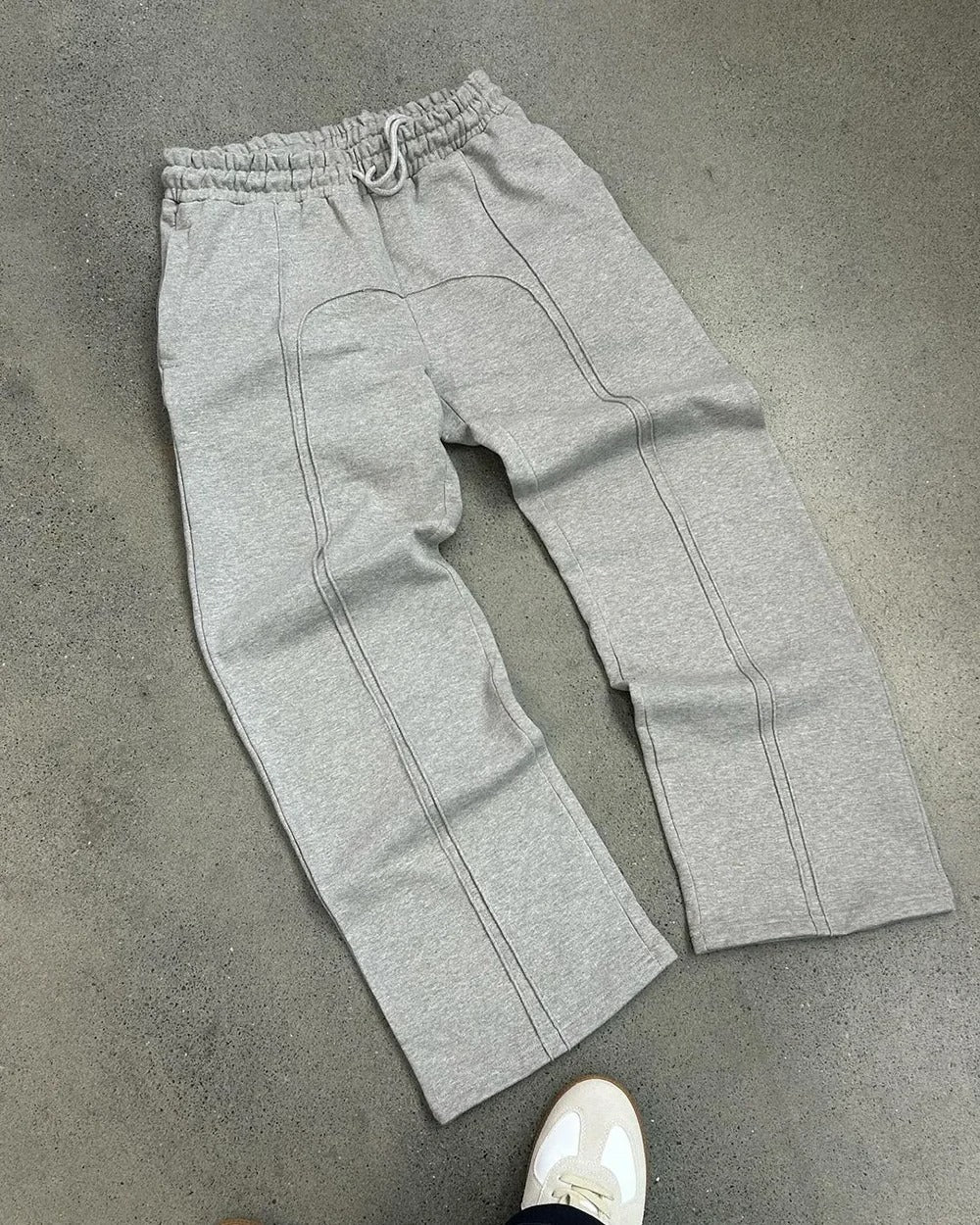 Men Stretch Rope Sweatpants Casual Trousers