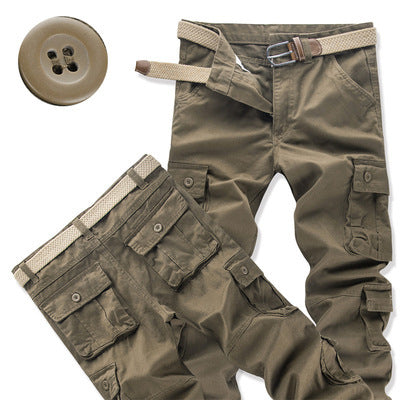 Multi-pocket Cargo Pants Trousers Thick Pants Pants Men's Loose Wear-resistant