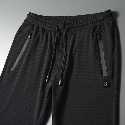 Summer Mesh Ice Silk Casual Pants Men's Large Size Loose Sweatpants