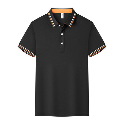 Polo Cotton Workwear With A Collar And Short Sleeves