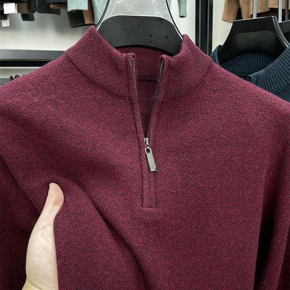 Casual Half Zipper Thermal Knitwear Coat