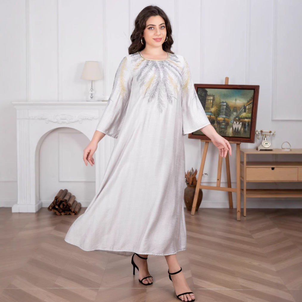 Women's Gilded Muslim Plus Size Dress
