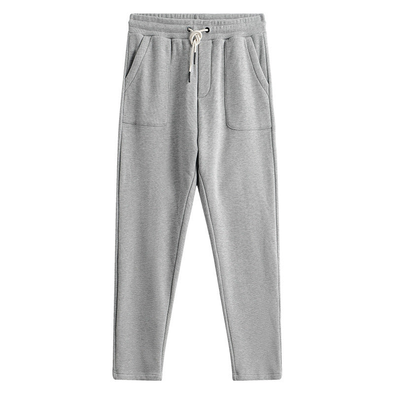 Knitted Long-staple Cotton Yarn Waffle Sweatpants