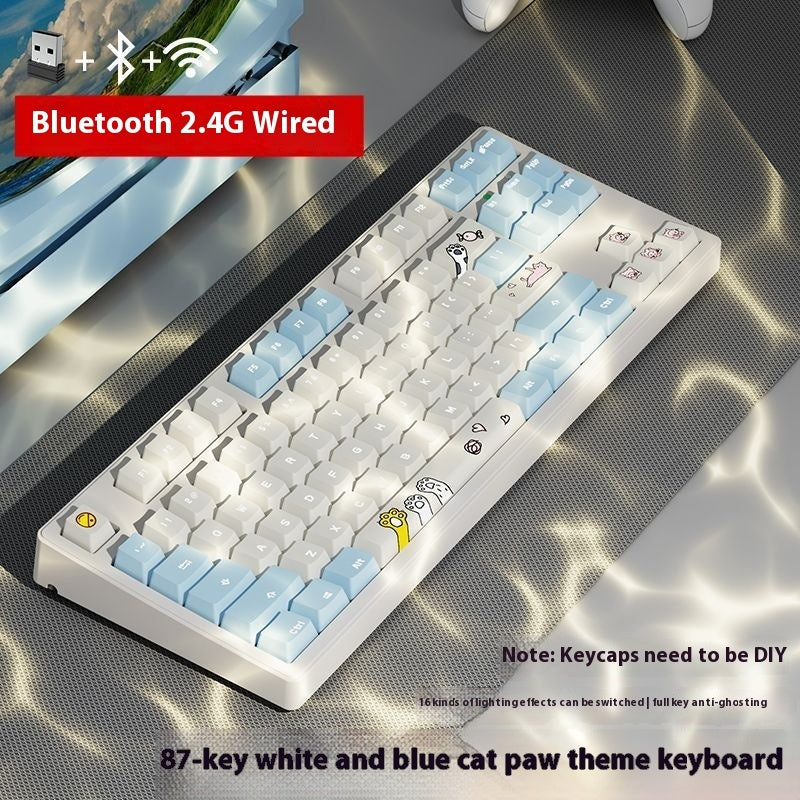 Office Game Wireless Bluetooth Three-model Mechanical Keyboard