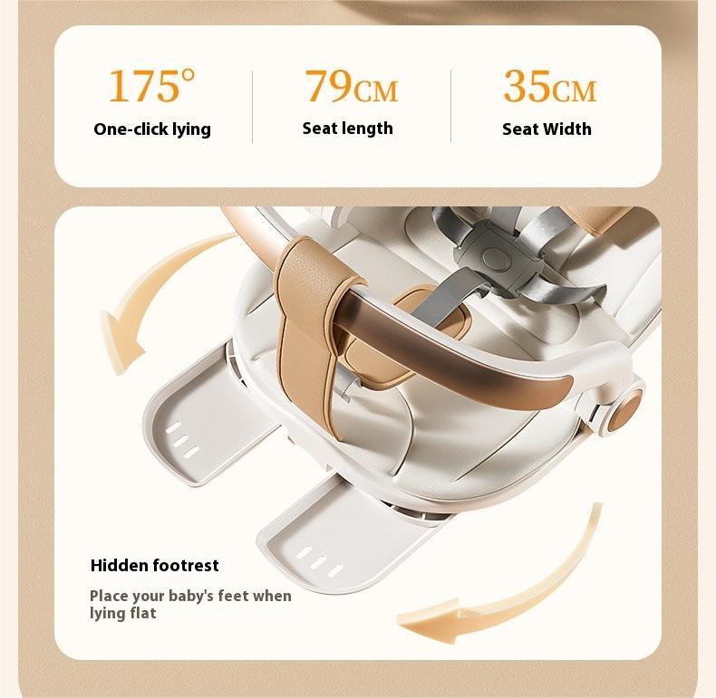 Four-wheel Children Infants Two-way Reclining Trolley Lightweight Folding