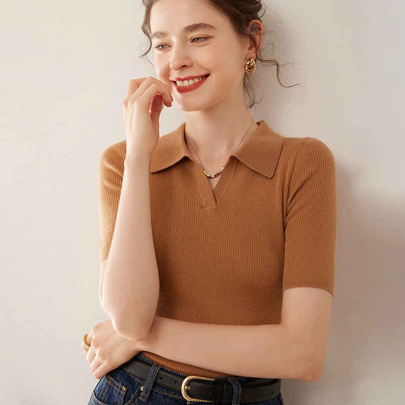 Worsted Thin Cashmere Women's Bottoming Shirt