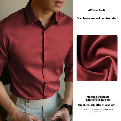 Men's High-end Ironing Free Long Sleeves Shirt