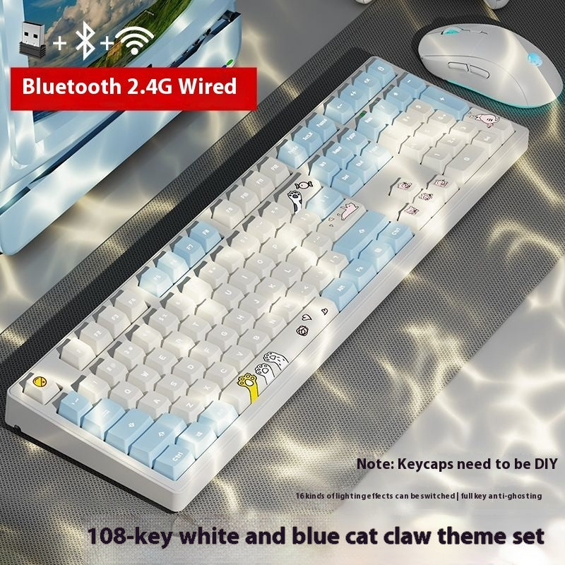 Office Game Wireless Bluetooth Three-model Mechanical Keyboard