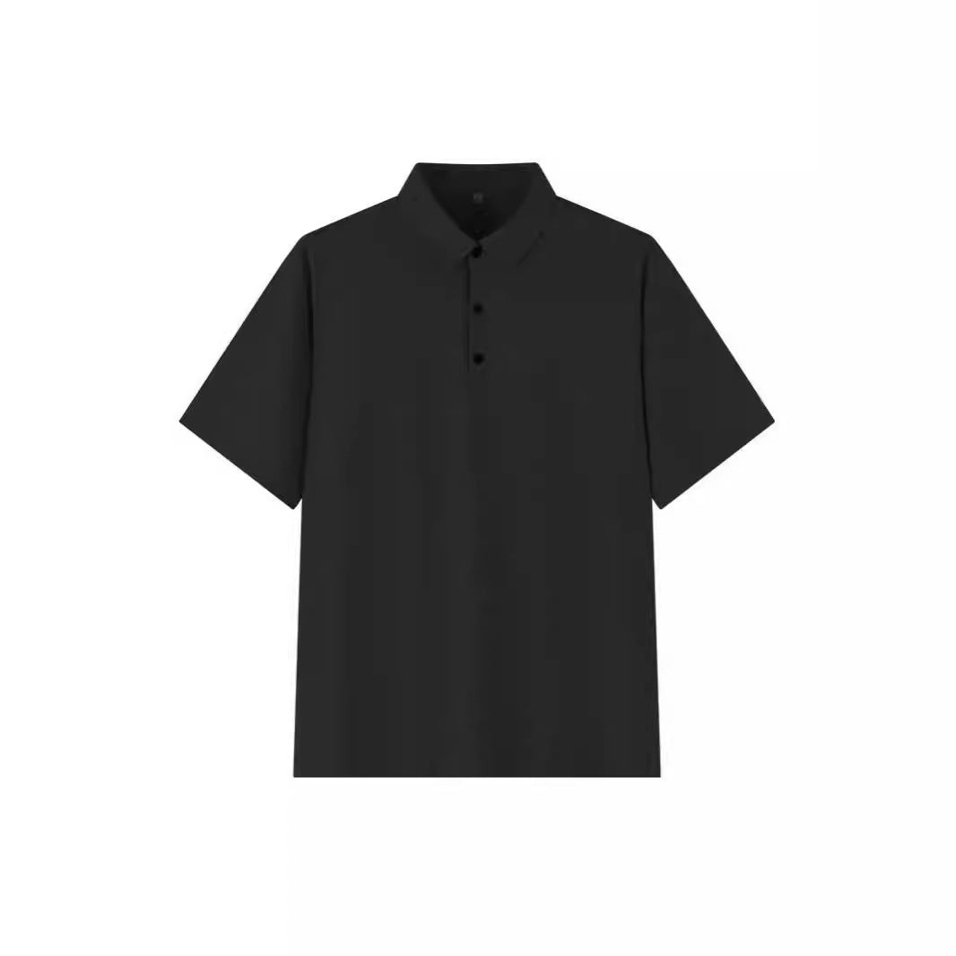 Plus Size Seamless Men Ice Silk Polo Shirt