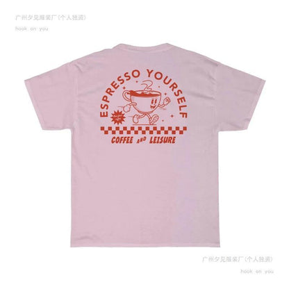Espresso Yourself Women Retro Funny Coffee T-Shirts Oversize