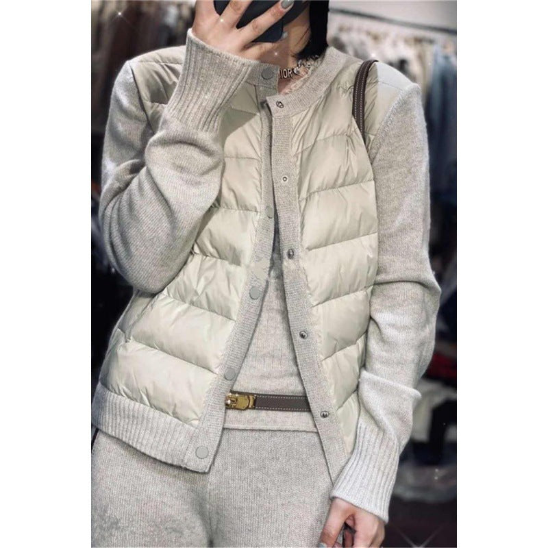 Western Style Leisure Cardigan Down Cotton-padded Jacket