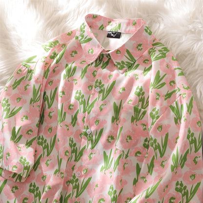 Outerwear Short-sleeved Shirt For Women Summer