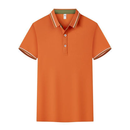 Polo Cotton Workwear With A Collar And Short Sleeves