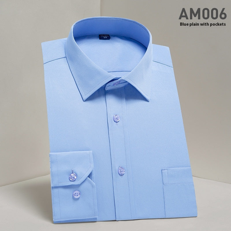 Ironing Free Long Sleeves Men's Shirt Business Work Clothes