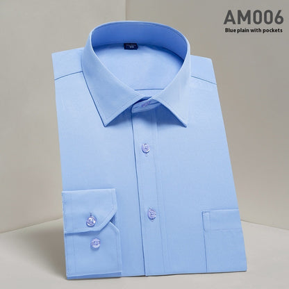 Ironing Free Long Sleeves Men's Shirt Business Work Clothes