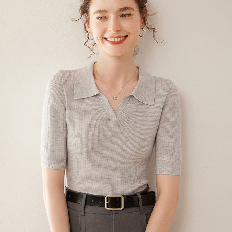 Worsted Thin Cashmere Women's Bottoming Shirt