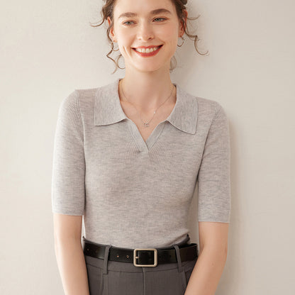 Worsted Thin Cashmere Women's Bottoming Shirt