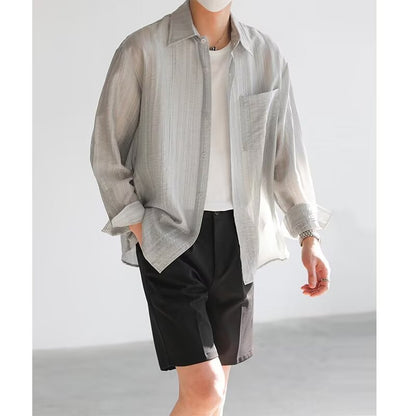 Thin Long Sleeves Shirt Sun Protection Top Breathable And Loose