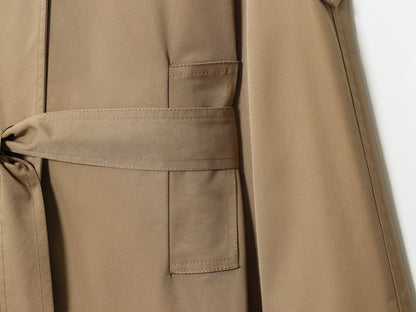 Women Double-breasted Niche Lace-up Trench Coat