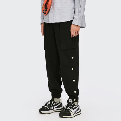 Breasted Trousers Men's Fashion Brand Leggings Sweatpants Plus Velvet Thick Sports