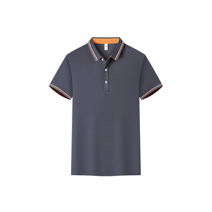Polo Cotton Workwear With A Collar And Short Sleeves