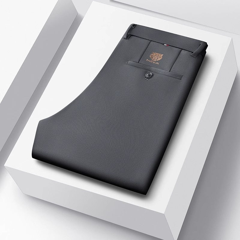 Business Suit Pants Men Ice Silk Casual Pants