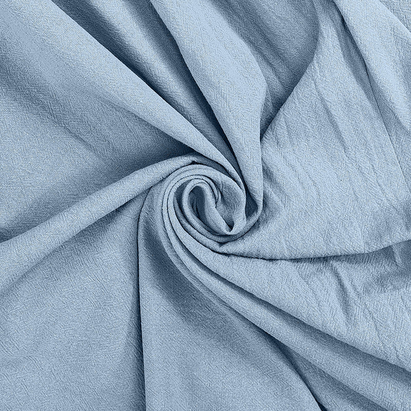 Retro Solid Color High Waist Long Sleeves Cotton And Linen Dress