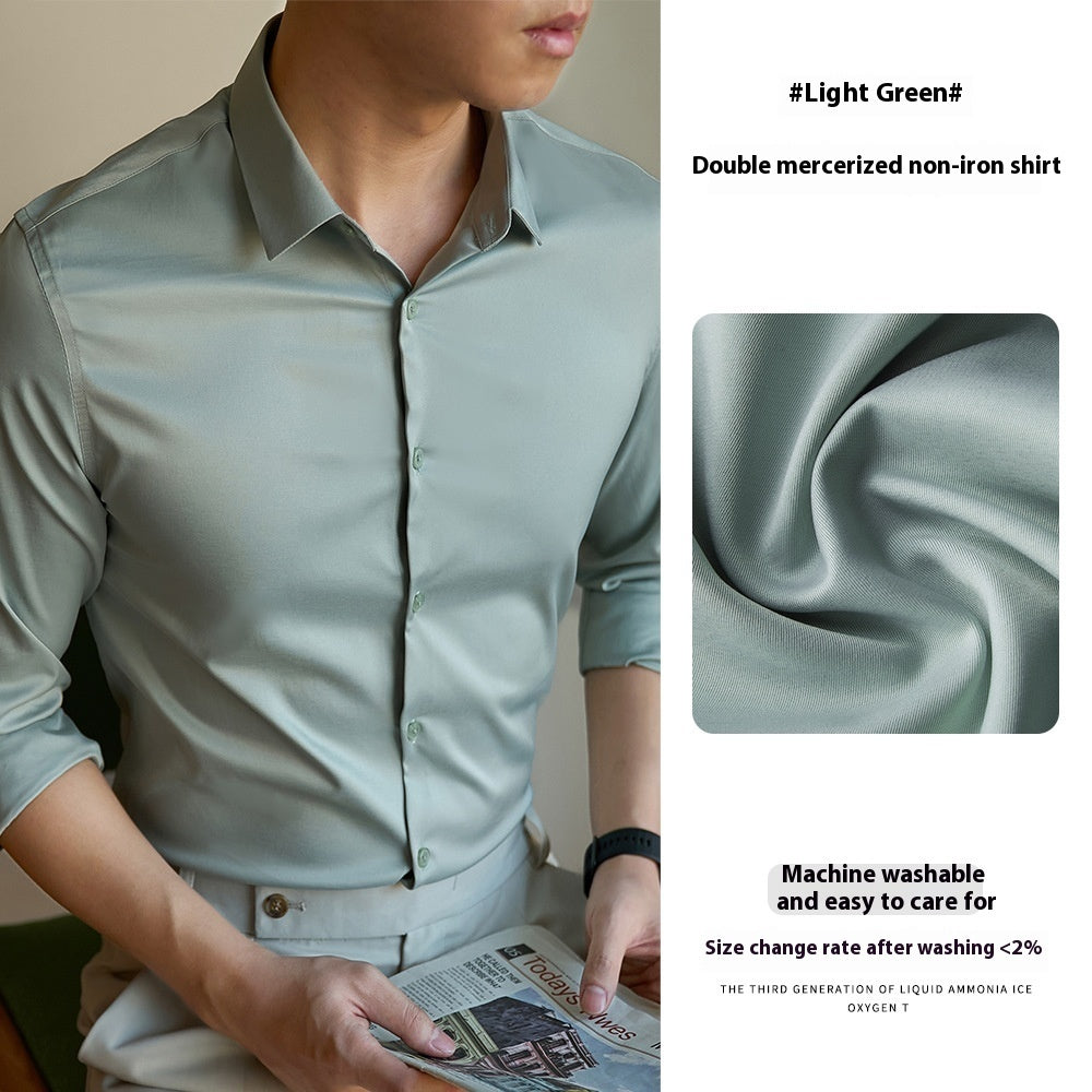 Men's High-end Ironing Free Long Sleeves Shirt
