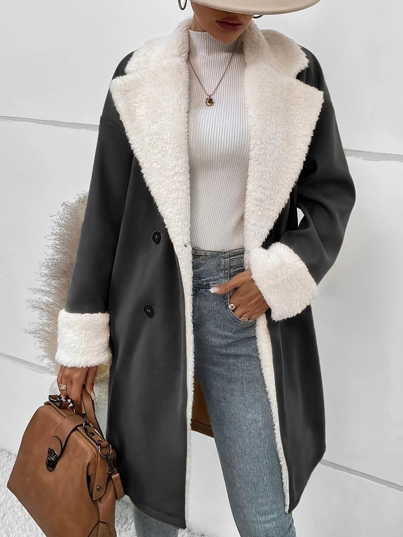 Leisure Commute Woolen Coat For Women