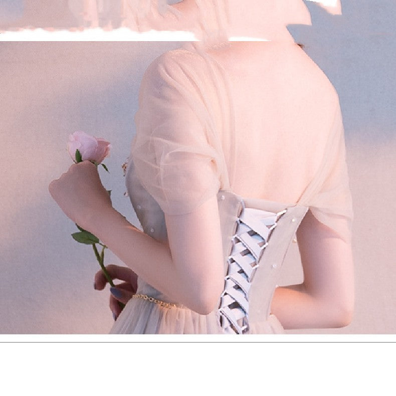 Summer Models A Shoulder Gray Celebrity Birthday Dresses Small Dress Fairy Bridesmaid Dresses