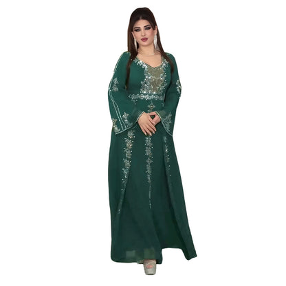 Elegant Heavy Industry Muslim Dress