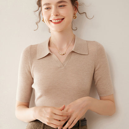 Worsted Thin Cashmere Women's Bottoming Shirt