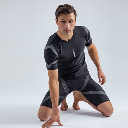 Men's Sun Protection Quick-drying T-shirt Swimsuit Shorts Suit