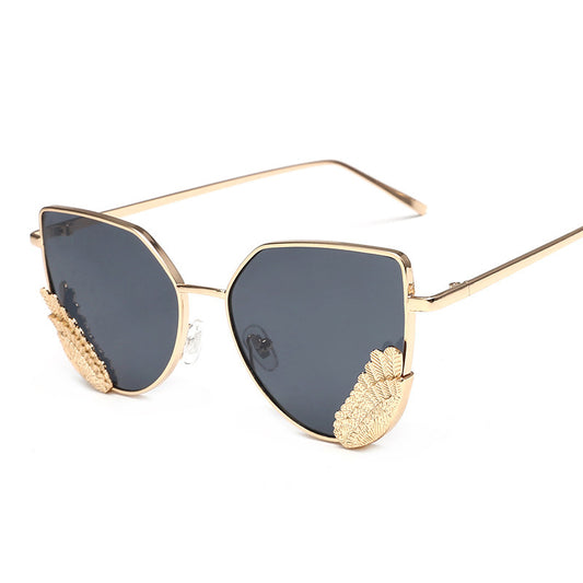 Style Glasses Korean Feather Sunglasses Trendy Fashion