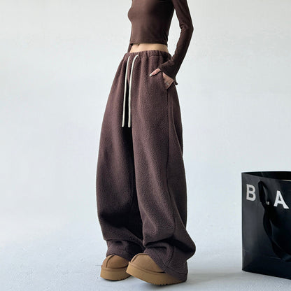 Cashmere Warm Wide-leg Pants For Women Winter