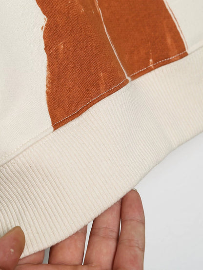 New Women's Round Neck Girls Printed Long-sleeved Sweater