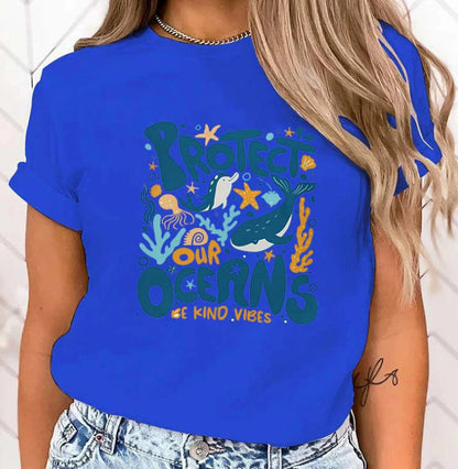 Premium T-shirtHot Protect The Ocean Printed T-Shirts