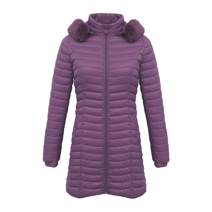 Winter Long Parka Ultra-light Liner Women's Quilted Cotton Coat