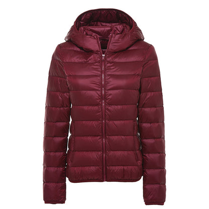 Light White Duck Down Mother Down Jacket Women's Short Chic Coat