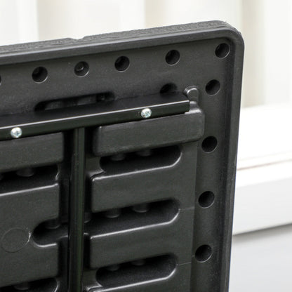 Outsunny 336 Litre Garden Storage Box, Water-resistant Heavy Duty Double Wall Plastic Container, Extra Large Outdoor Garden Furniture Organizer, Deck Cushion Chest With Wheels And Handles, Black