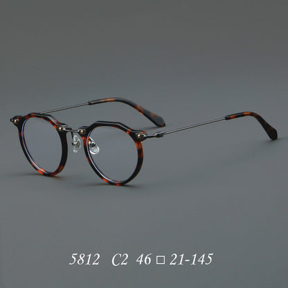 New Glasses 5812 Retro Glasses Rim Metal Optical Glasses