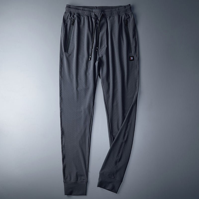 Summer Mesh Ice Silk Casual Pants Men's Large Size Loose Sweatpants