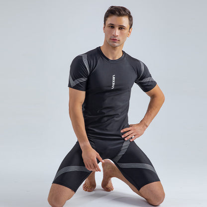 Men's Sun Protection Quick-drying T-shirt Swimsuit Shorts Suit