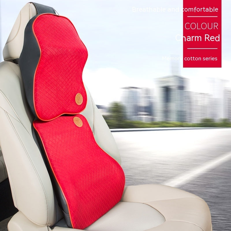 Four Seasons Universal Memory Foam Automotive Headrest Neck Pillow Lumbar Support Pillow