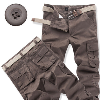 Multi-pocket Cargo Pants Trousers Thick Pants Pants Men's Loose Wear-resistant