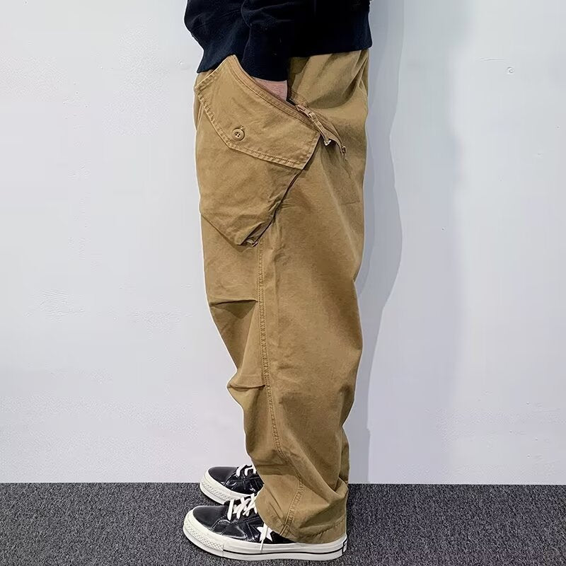 Washed Casual Pants Multi-pocket Cargo Pants