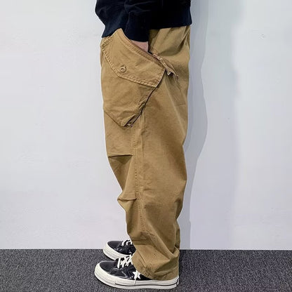Washed Casual Pants Multi-pocket Cargo Pants